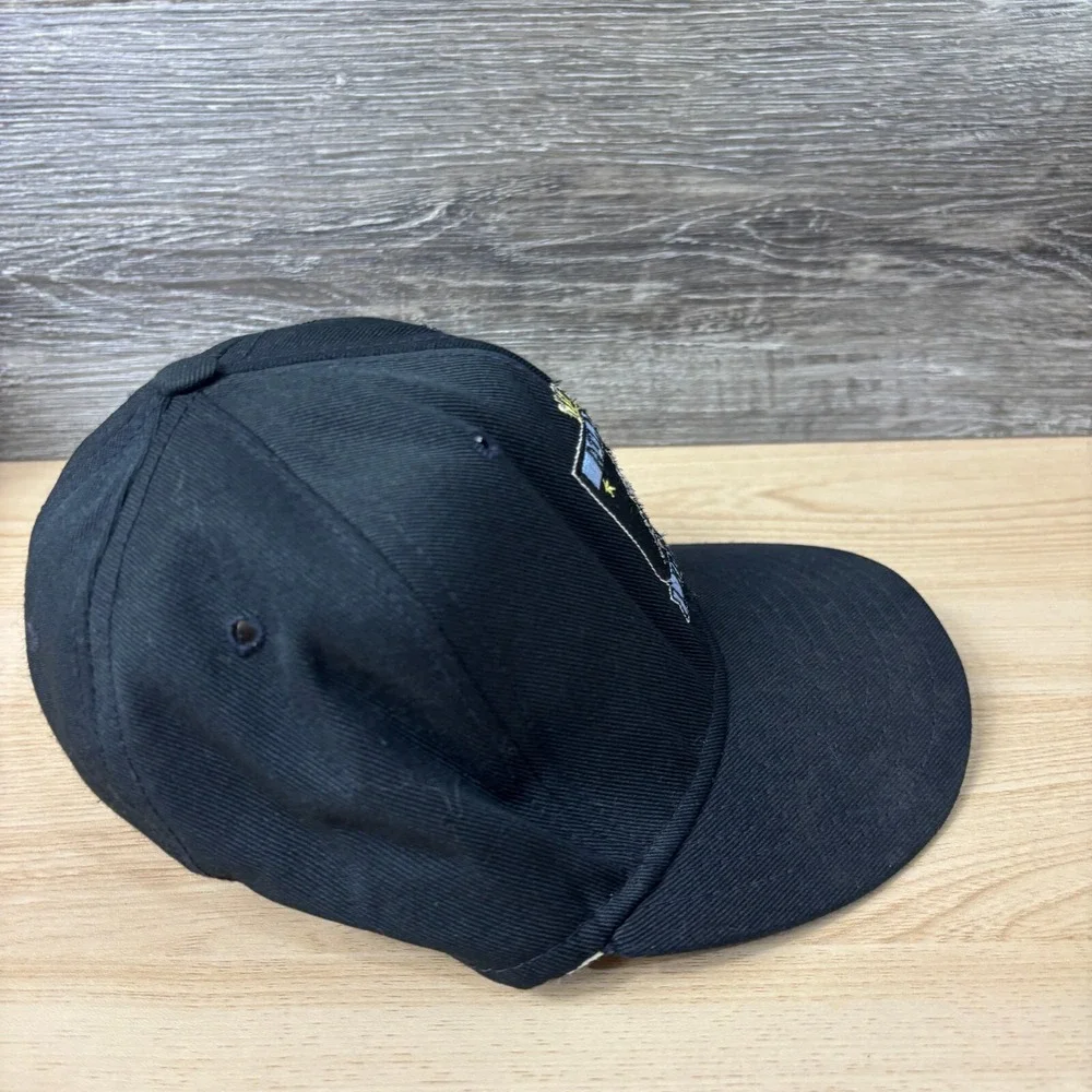 Vintage Atlanta Knights Hat Cap Fitted 6 1/2 Black‎ Hockey Minors Pro Line USA